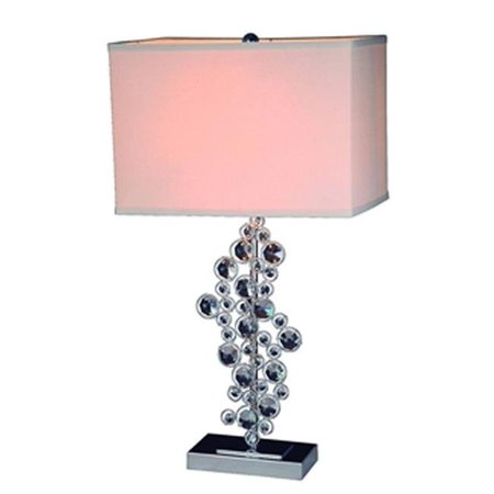 ALL THE RAGES All The RagesLT1027-CHR Table Lamp with Prismatic Crystals - Sequin and Chrome LT1027-CHR